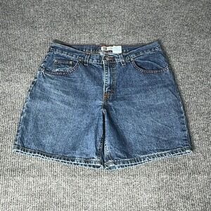 Faded Glory Denim Shorts Womens 12 Blue High Rise Mom Jean Cotton Summer Classic